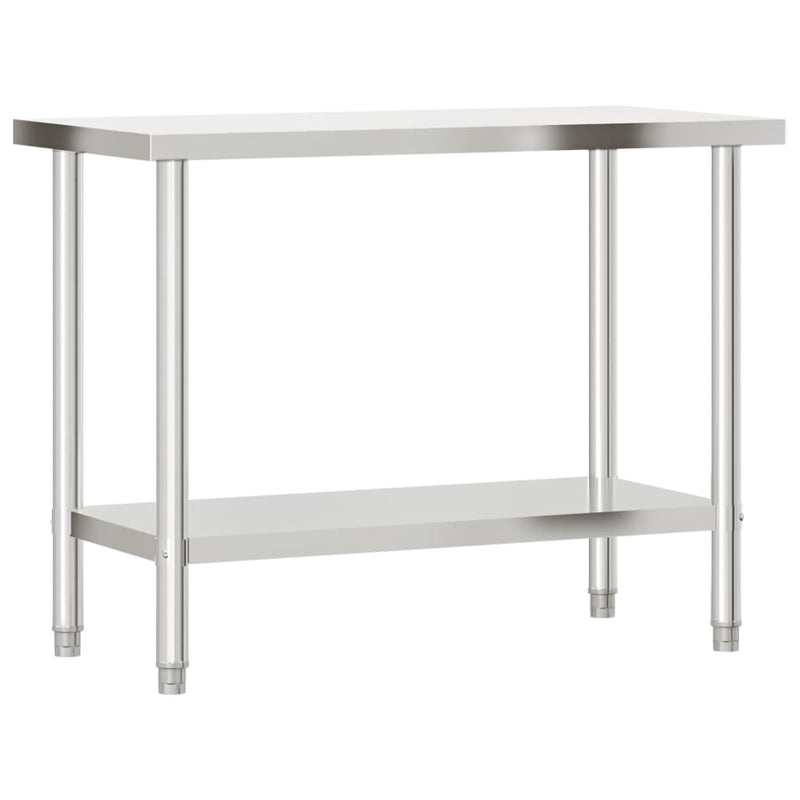 Load image into Gallery viewer, Vidaxl keukenwerktafel 110x55x85 cm roestvrij staal
