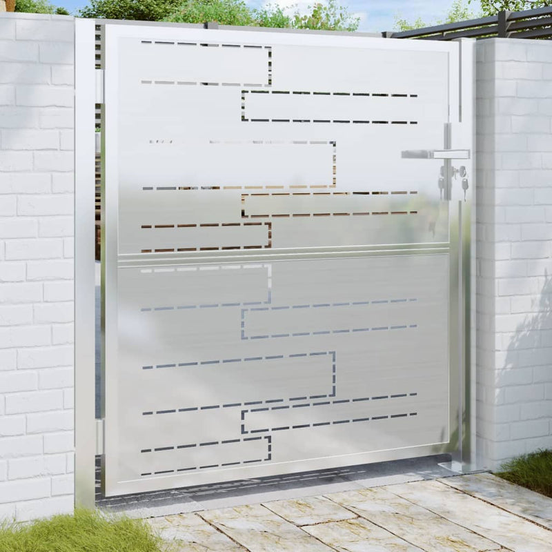 Load image into Gallery viewer, VidaXL Poort 100x100 cm roestvrij staal
