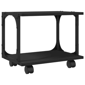Vidaxl printerkastje 2-laags 41x28x33,5 cm bewerkt hout zwart