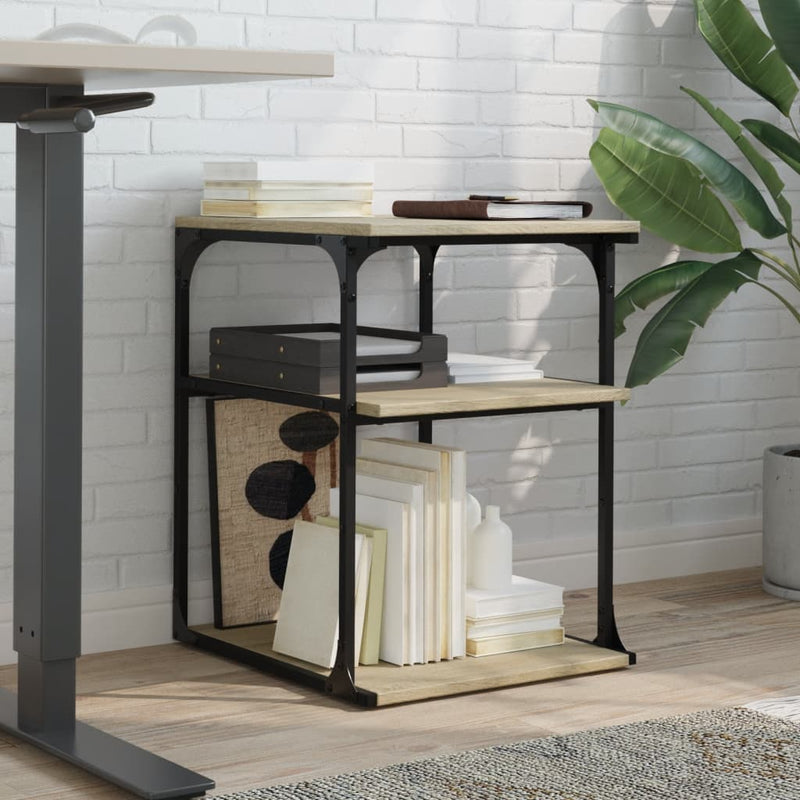 Load image into Gallery viewer, VidaXL Printerkastje 3-laags 43x48x64 cm bewerkt hout sonoma eiken
