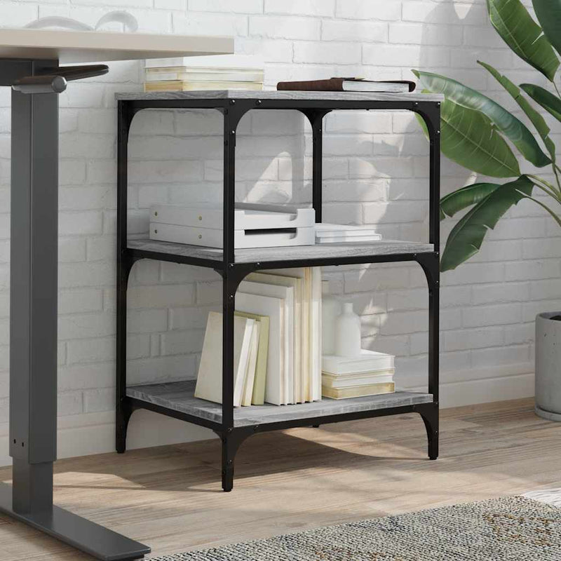 Load image into Gallery viewer, Vidaxl printerkastje 3-laags 50x41x75 cm bewerkt hout grijs sonoma
