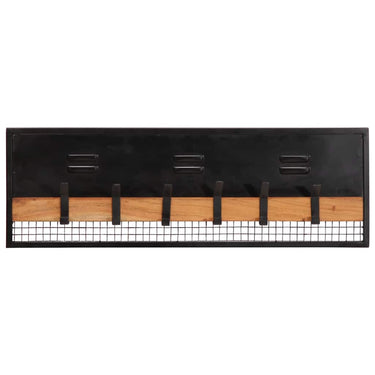 Vidaxl wandkapstok 90x11x30 cm massief mangohout mango