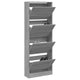 VidaXL Schoenenkast 60x21x163,5 cm bewerkt hout grijs sonoma eiken