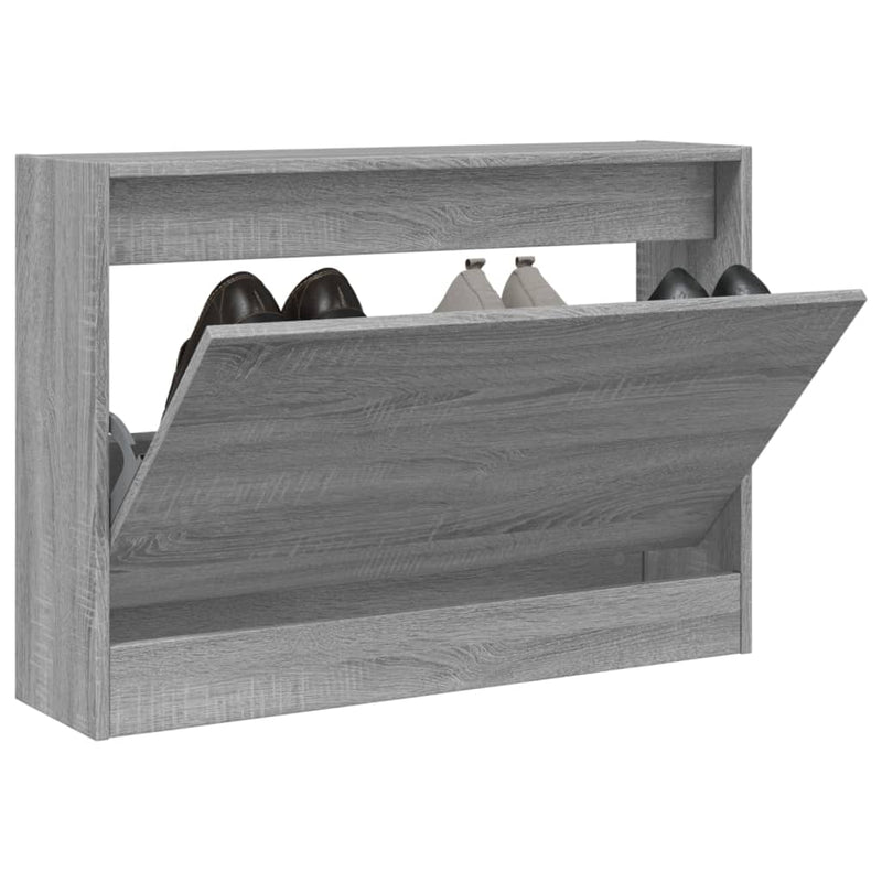 Load image into Gallery viewer, Vidaxl schoenenkast 80x21x57 cm bewerkt hout grijs sonoma eikenkleur

