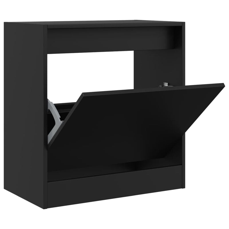 Load image into Gallery viewer, Vidaxl schoenenkast 60x34x63,5 cm bewerkt hout zwart
