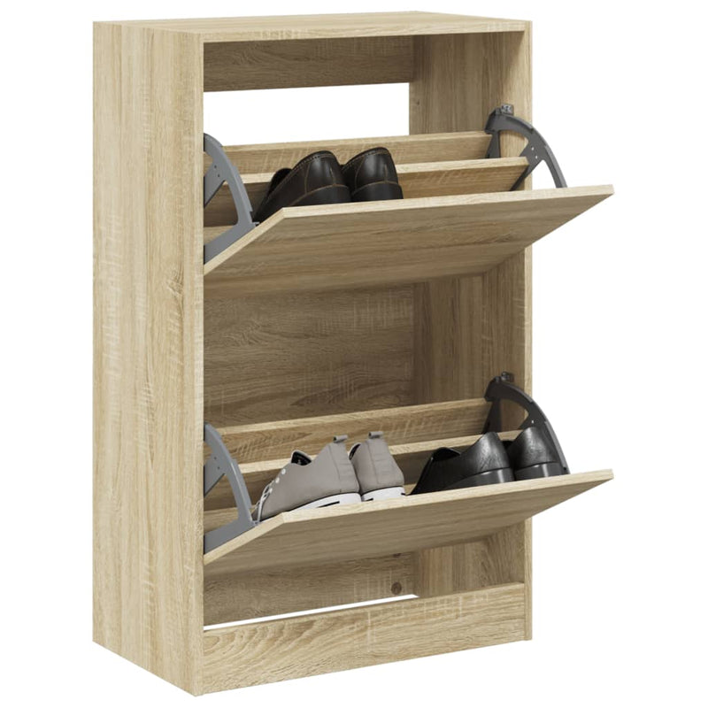 Load image into Gallery viewer, Vidaxl schoenenkast 60x34x96,5 cm bewerkt hout sonoma eikenkleurig
