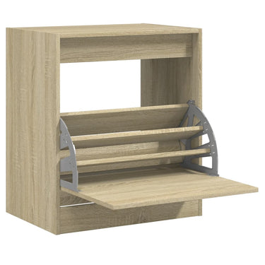 Vidaxl schoenenkast 60x42x69 cm bewerkt hout sonoma eikenkleurig