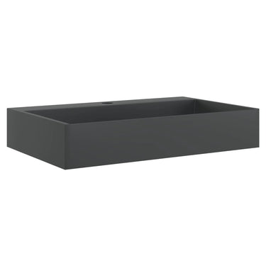 Vidaxl wastafel 60x38x11 cm gegoten mineraal marmer matzwart