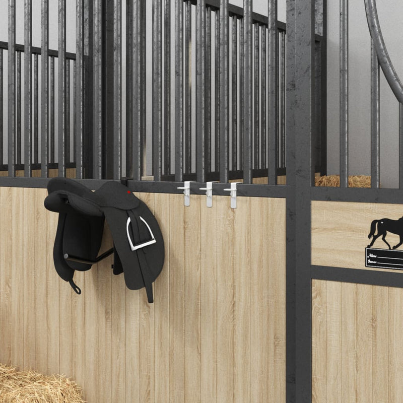 Load image into Gallery viewer, Vidaxl emmerhaken 3 st draagbaar gegalvaniseerd staal zilverkleurig
