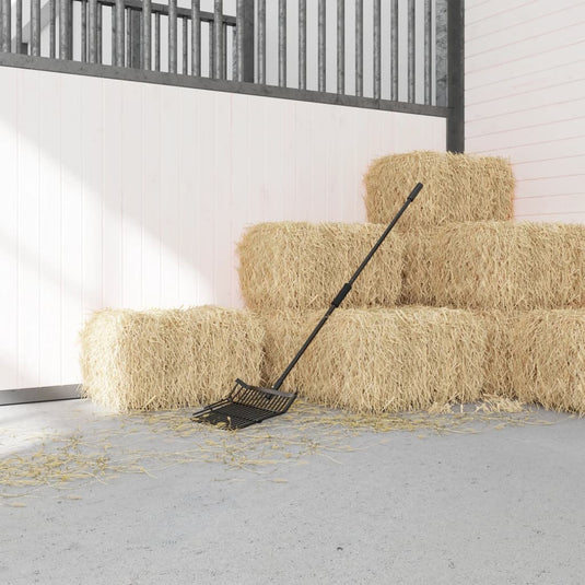 Vidaxl hooivorkkop met 14 tanden staal zwart