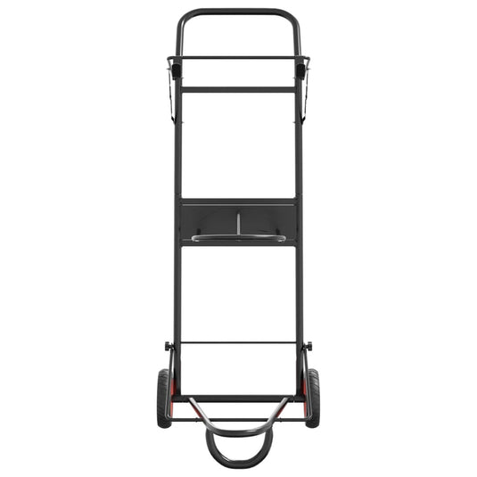 Vidaxl zadelkar inklapbaar staal zwart