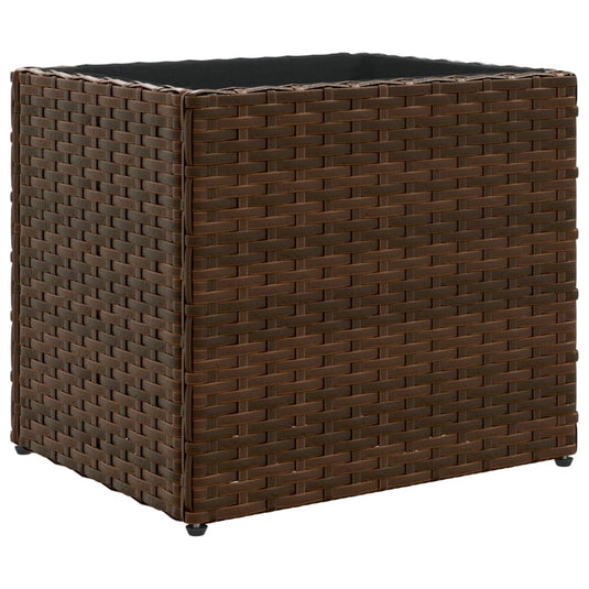 Vidaxl plantenbak 36x30x32 cm poly rattan bruin