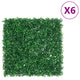 Vidaxl hek met kunstheester 6 st 50x50 cm groen