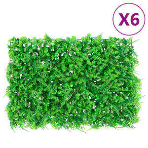 Vidaxl hek met kunstvarenblad 6 st 40x60 cm groen