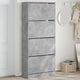 VidaXL Schoenenkast met 4 klaplades 80x34x187,5 cm betongrijs