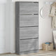 VidaXL Schoenenkast met 4 klaplades 80x34x187,5 cm grijs sonoma