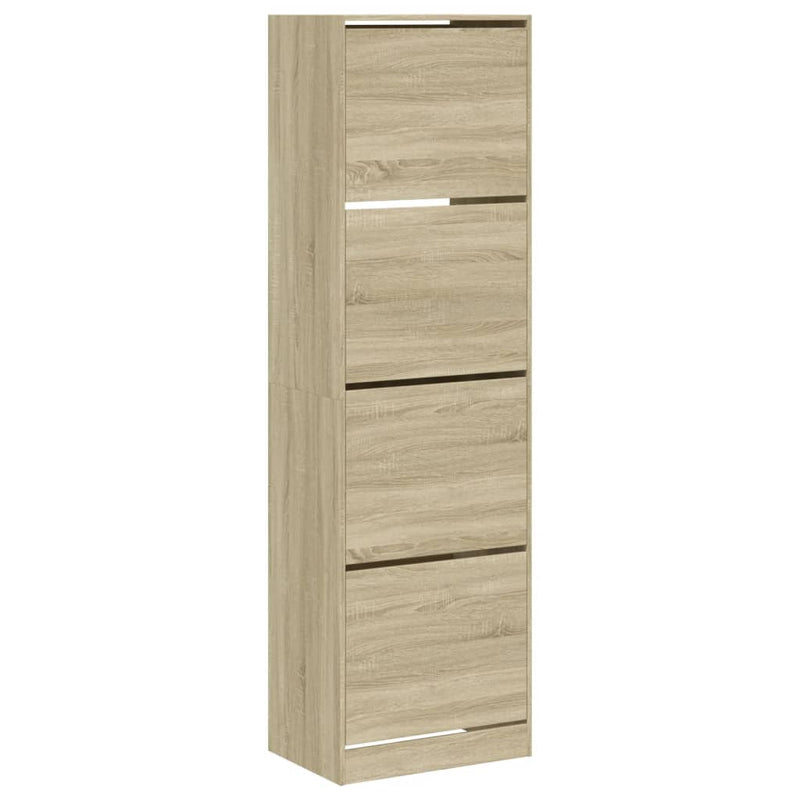 Load image into Gallery viewer, VidaXL Schoenenkast met 4 klaplades 60x42x204 cm sonoma eikenkleurig
