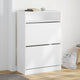 VidaXL Schoenenkast met 2 klaplades 80x34x116 cm wit