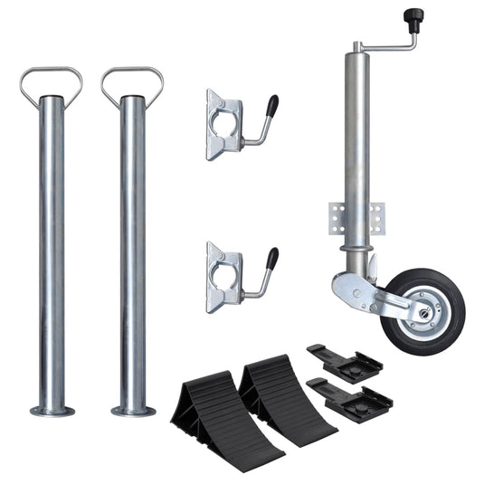 Vidaxl neuswiel met 2 staanders en 2 spanklemmen 60 mm