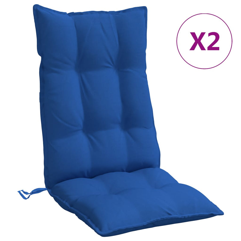 Load image into Gallery viewer, Vidaxl stoelkussens 2 st hoge rug oxford stof koningsblauw
