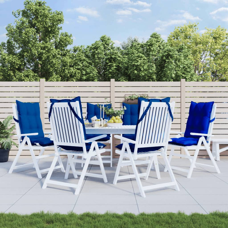 Load image into Gallery viewer, Vidaxl stoelkussens 6 st hoge rug oxford stof koningsblauw
