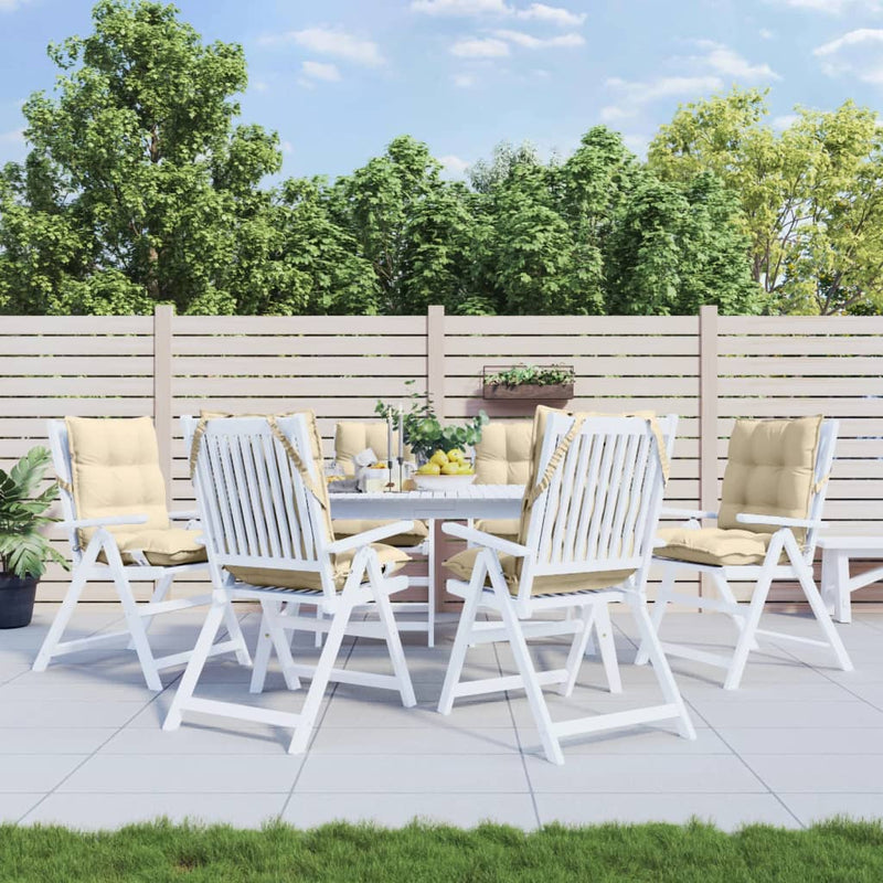 Load image into Gallery viewer, Vidaxl stoelkussens 6 st lage rug oxford stof beige
