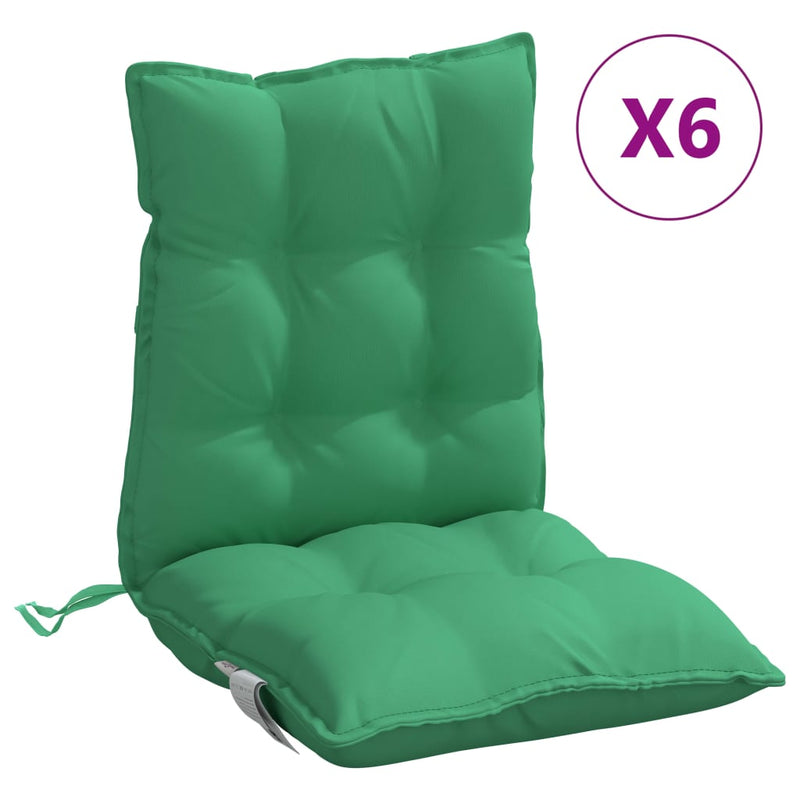 Load image into Gallery viewer, Vidaxl stoelkussens 6 st lage rug oxford stof groen

