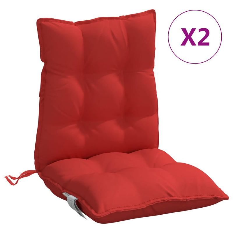 Load image into Gallery viewer, Vidaxl stoelkussens 2 st lage rug oxford stof rood
