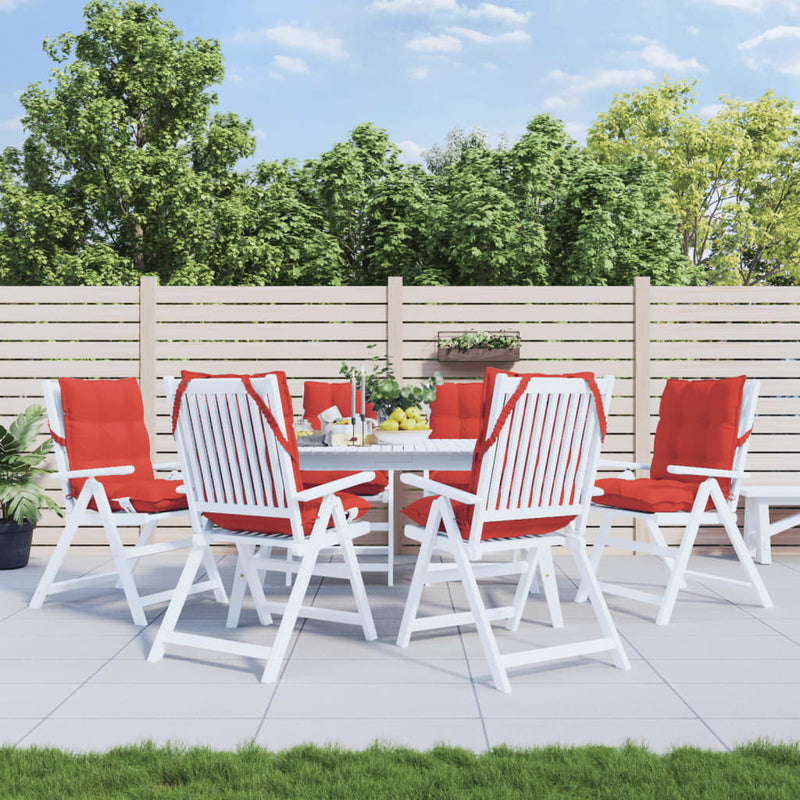 Load image into Gallery viewer, Vidaxl stoelkussens 6 st lage rug oxford stof rood
