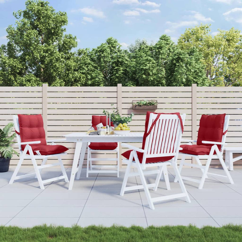 Load image into Gallery viewer, Vidaxl stoelkussens 4 st lage rug oxford stof wijnrood
