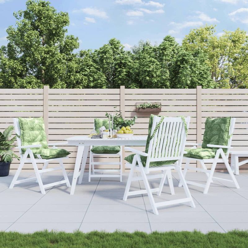 Load image into Gallery viewer, Vidaxl stoelkussens 2 st lage rug bladpatroon oxford stof
