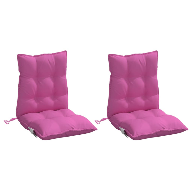 Load image into Gallery viewer, Vidaxl stoelkussens 2 st lage rug oxford stof roze

