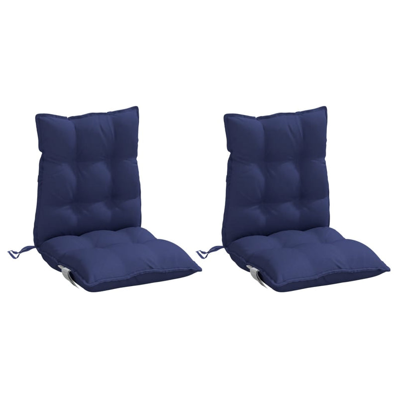 Load image into Gallery viewer, Vidaxl stoelkussens 2 st lage rug oxford stof marineblauw
