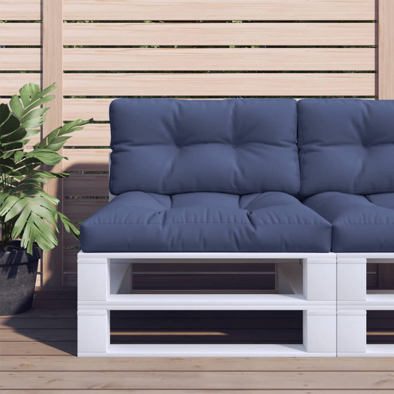 Load image into Gallery viewer, Vidaxl palletkussen 80x40x12 cm stof marineblauw
