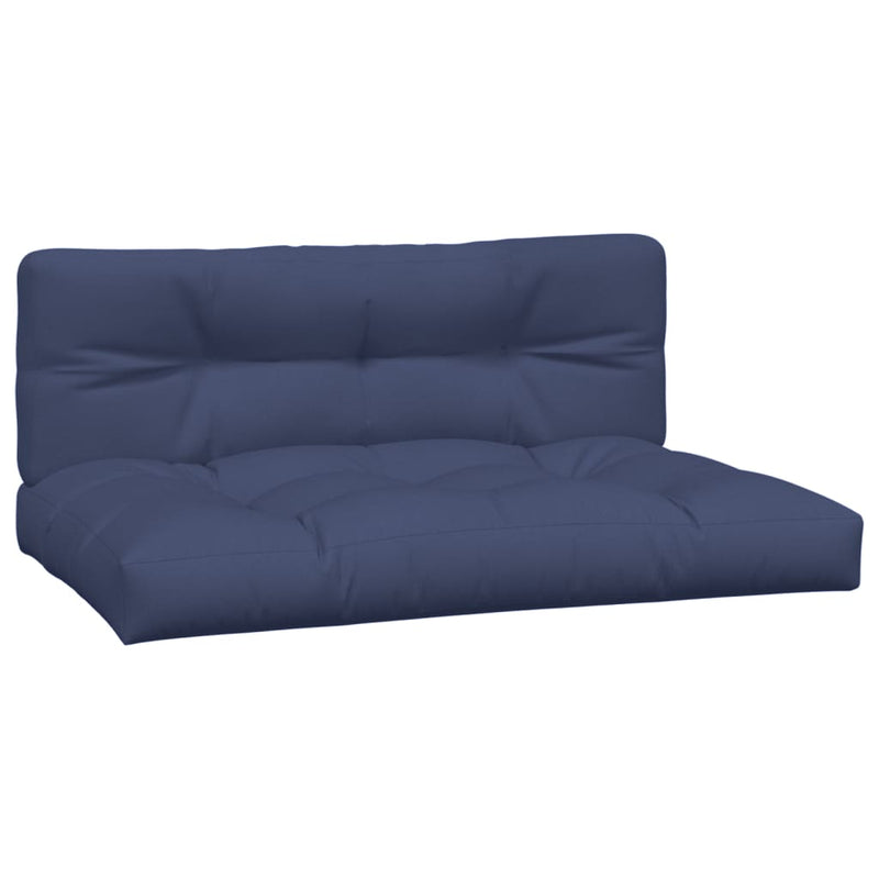 Load image into Gallery viewer, Vidaxl palletkussens 2 st stof marineblauw
