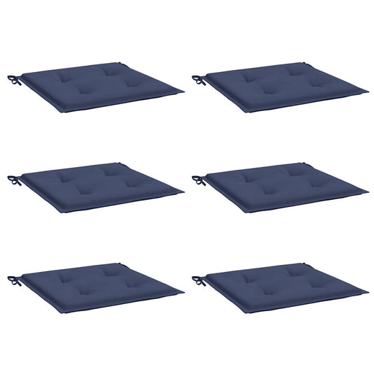 Vidaxl palletkussens 6 st 40x40x4 cm oxford stof marineblauw