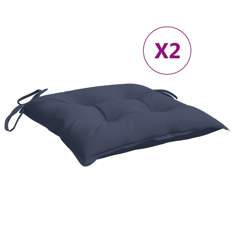 Load image into Gallery viewer, Vidaxl stoelkussens 2 st 40x40x7 cm oxford stof marineblauw
