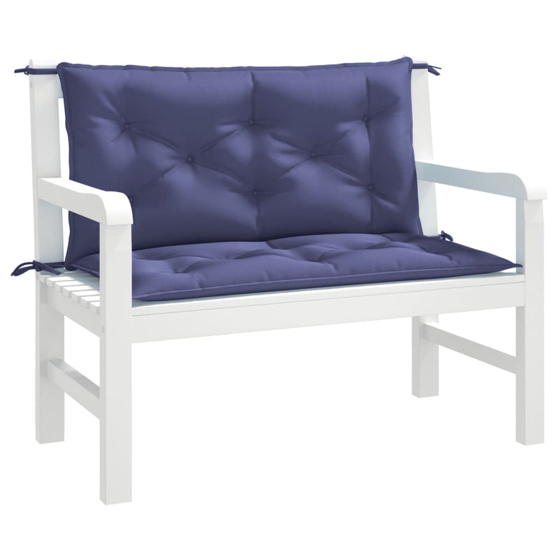 Load image into Gallery viewer, Vidaxl tuinbankkussens 2 st 100x50x7 cm oxford stof marineblauw
