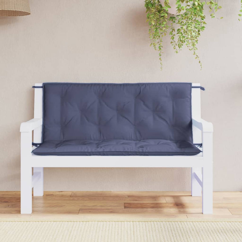 Load image into Gallery viewer, Vidaxl tuinbankkussens 2 st 120x50x7 cm oxford stof marineblauw
