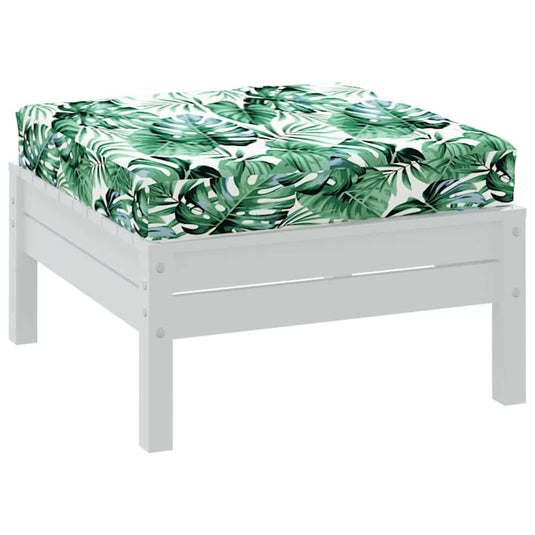 Vidaxl palletkussen bladpatroon 60x60x9,5 cm oxford stof