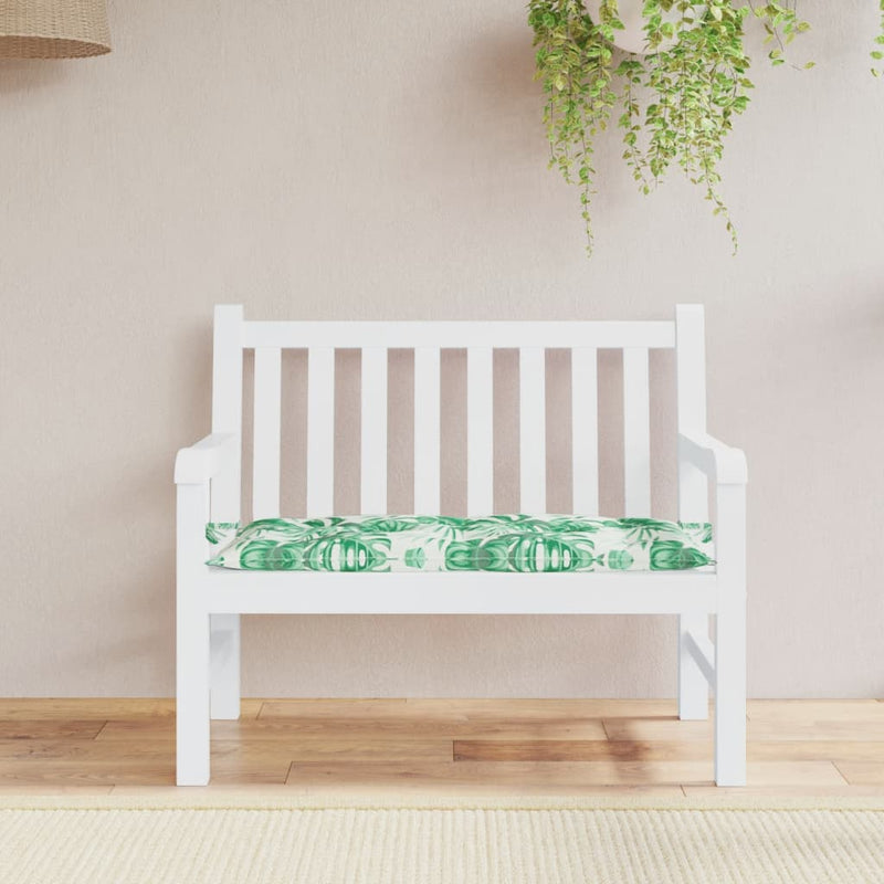 Load image into Gallery viewer, Vidaxl tuinbankkussen 110x50x7 cm oxford stof bladpatroon
