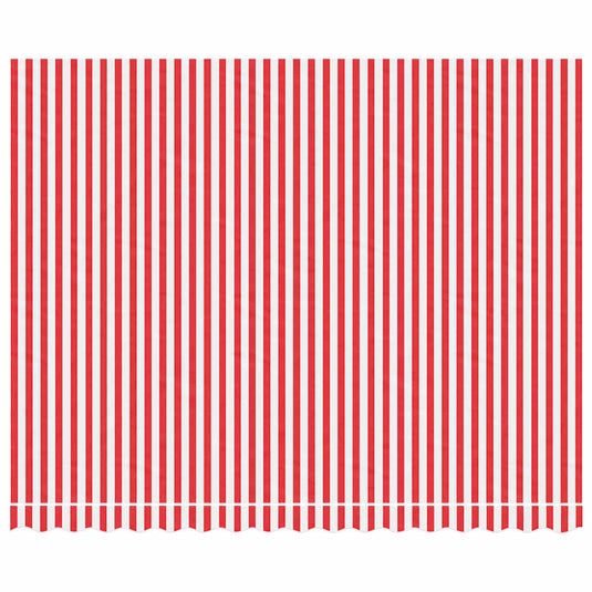 Vidaxl vervangingsdoek voor luifel gestreept 4x3 m rood en wit