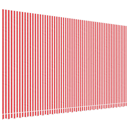 Vidaxl vervangingsdoek voor luifel gestreept 6x3,5 m rood en wit