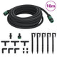 Vidaxl druppelslang 0,6'' 10 m rubber zwart
