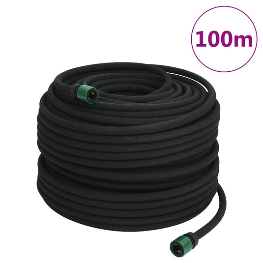 Vidaxl druppelslang 0,6'' 100 m rubber zwart