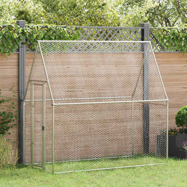 Vidaxl kippenhok 200x100x190 cm gegalvaniseerd staal zilverkleurig