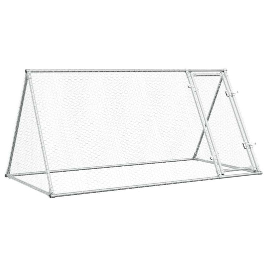 Vidaxl kippenhok 200x105x91 cm gegalvaniseerd staal zilverkleurig