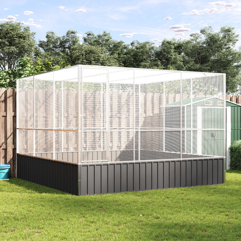 Load image into Gallery viewer, VidaXL Volière 311x307x212 cm staal zilverkleurig
