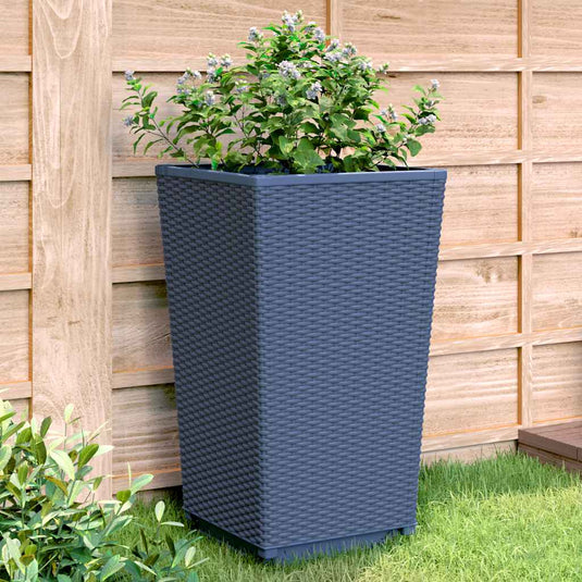 Vidaxl plantenbakken 4 st 32,5x32,5x57 cm polypropeen grijs