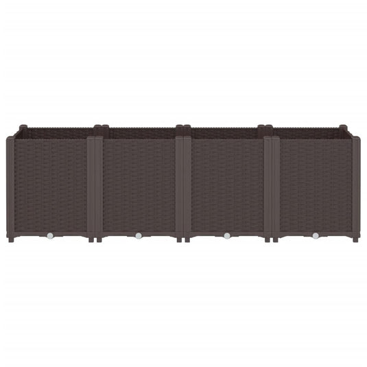 Vidaxl plantenbak 160x40x53 cm polypropeen bruin